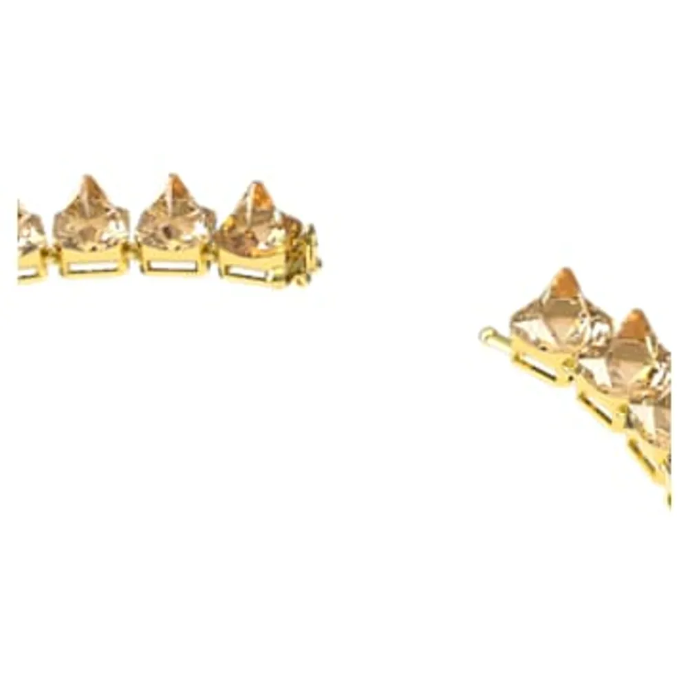Ortyx necklace, Pyramid cut, Gold tone, Gold-tone plated by SWAROVSKI