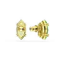 Gema stud earrings, Kite cut, Green, Gold-tone plated by SWAROVSKI