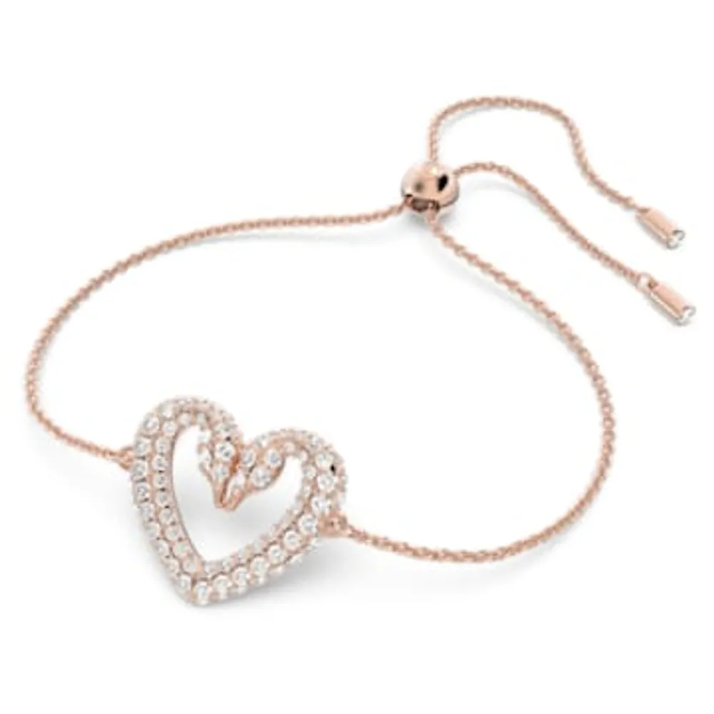 Swarovski Infinity Heart crystal bracelet white