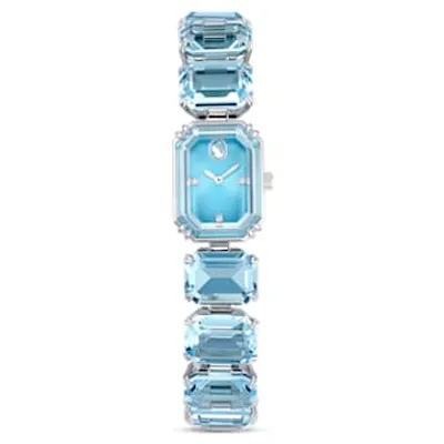 Watch, Octagon cut bracelet, Blue, Stainless Steel by SWAROVSKI