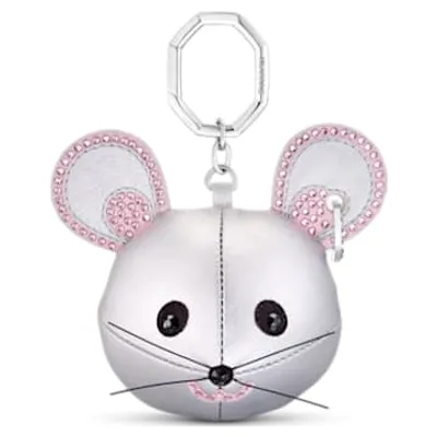 Icons key ring, Mouse, Multicolored, Stainless steel by SWAROVSKI