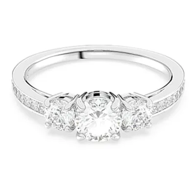 Attract Trilogy ring, Round cut, White