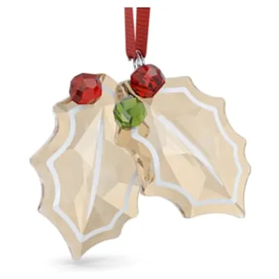 Holiday Cheers Gingerbread Holly Leaves Ornament by SWAROVSKI