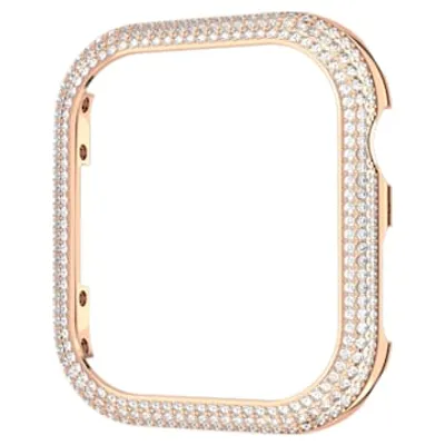 Sparkling case, For Apple Watch® Series 7, 41mm, Rose gold tone by SWAROVSKI