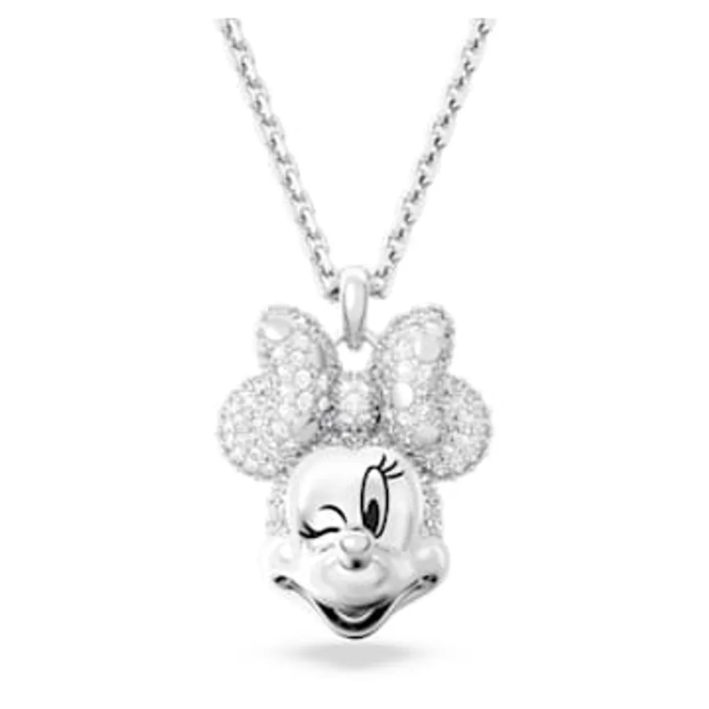 Disney Mickey Mouse key ring, White, Rhodium plated