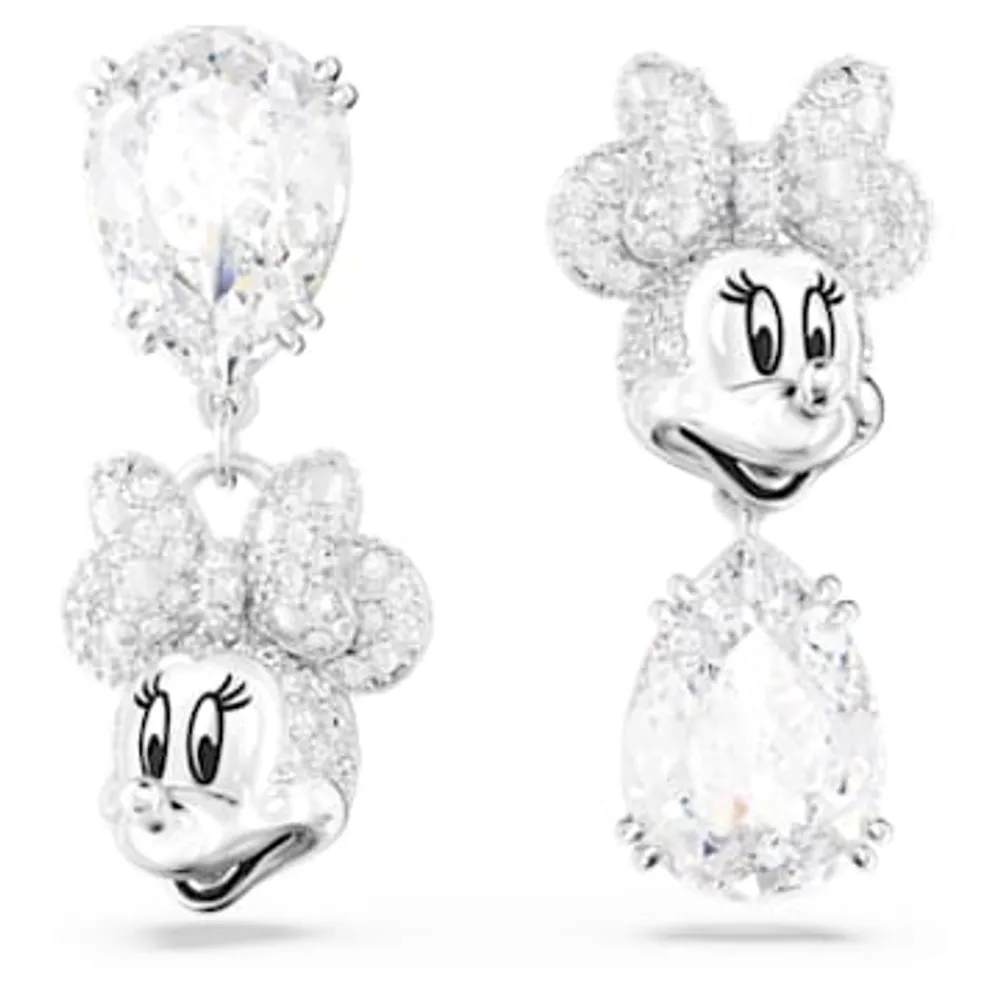 Disney Mickey Mouse key ring, White, Rhodium plated