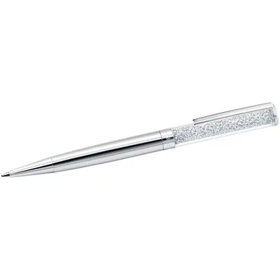 Crystalline ballpoint pen, Silver tone, Chrome plated by SWAROVSKI