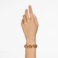Harmonia bracelet, Cushion cut, Gold tone, Gold-tone plated by SWAROVSKI