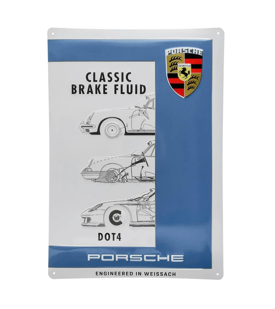 Porsche Classic Enamel Sign – 'Classic Brake Fluid'