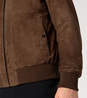 Goat suede leather jacket