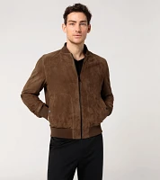 Goat suede leather jacket