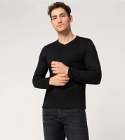 Long-sleeve V-neck T-shirt