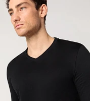 Long-sleeve V-neck T-shirt