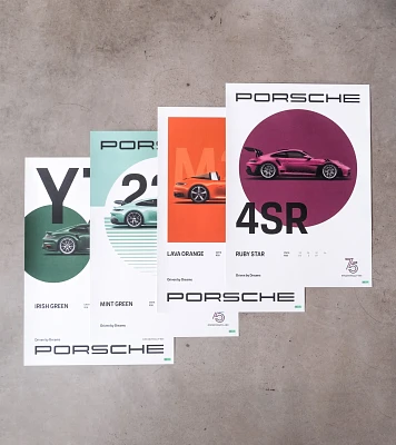 Porsche Poster Set – 75Y – Driven by Dreams