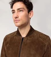 Goat suede leather jacket