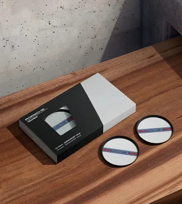 Porsche Car Coasters in MARTINI RACING® Design
