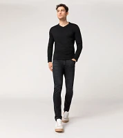 Long-sleeve V-neck T-shirt