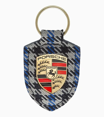 Pepita blue Crest key ring