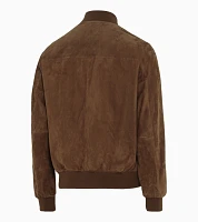 Goat suede leather jacket