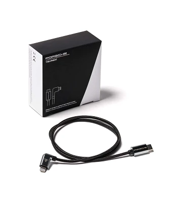 Porsche USB type C™ smartphone charging cable with Apple Lightning® connection