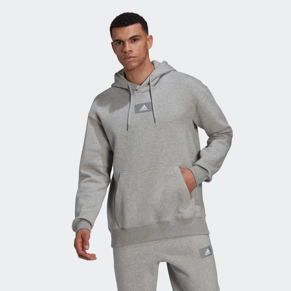 Adidas Essentials FeelVivid Cotton Fleece Drop Shoulder Hoodie |  Scarborough Town Centre