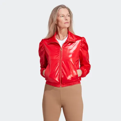 adidas Satin Firebird Track Jacket - Pink, Women's Lifestyle