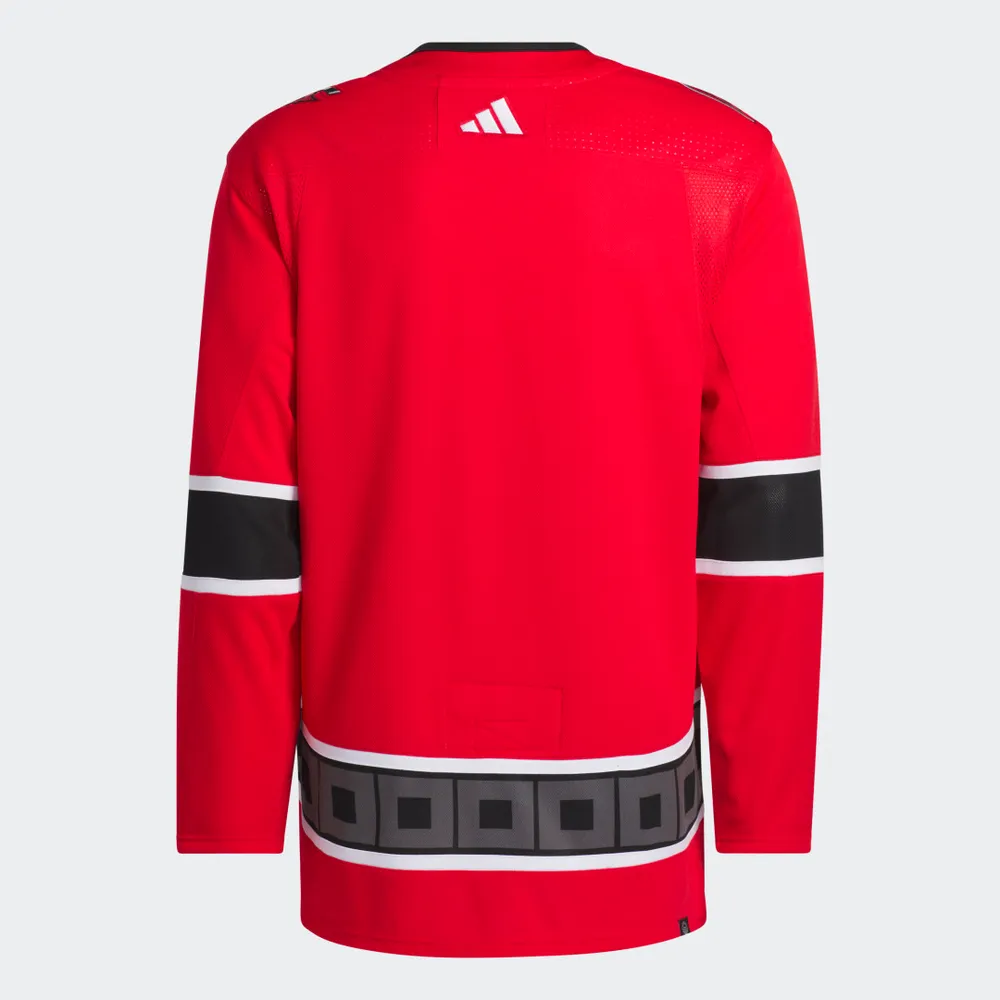 adidas Blackhawks Authentic Reverse Retro Wordmark Jersey - Red