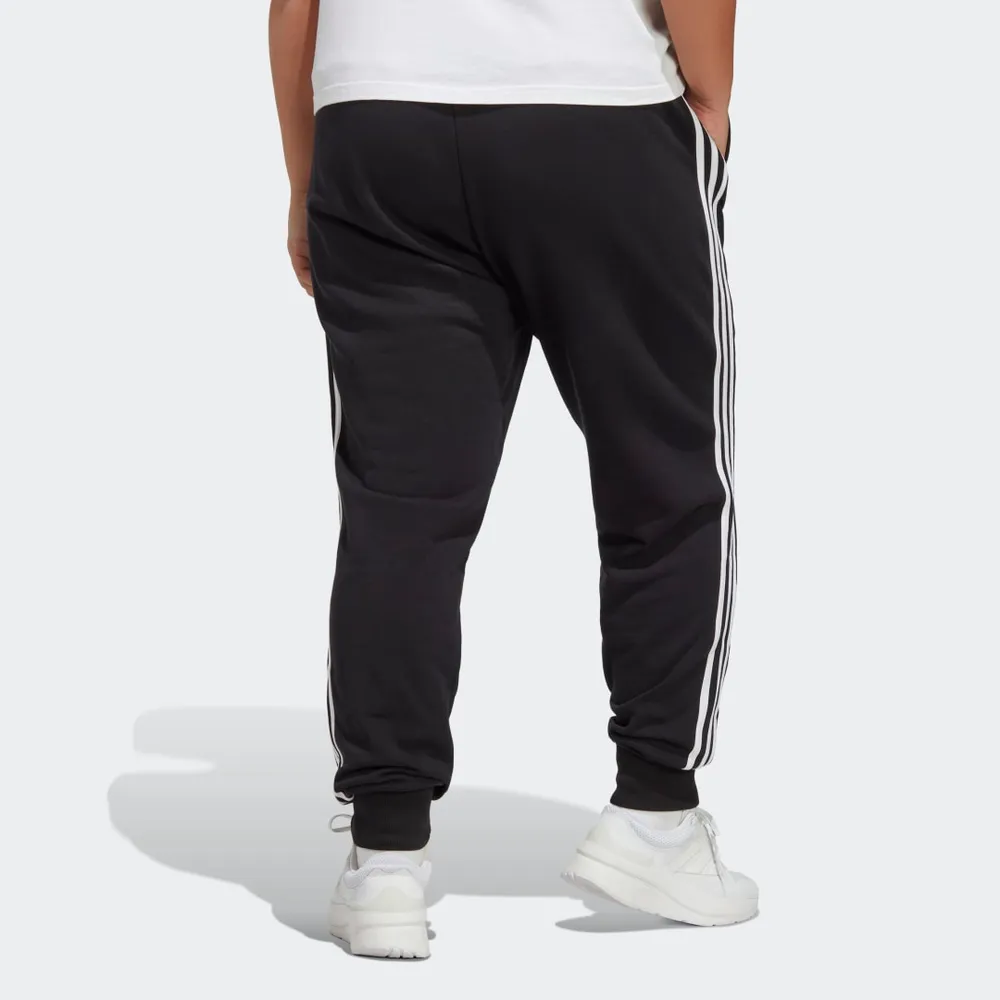 adidas Essentials 3-Stripes French Terry Cuffed Pants - Grey