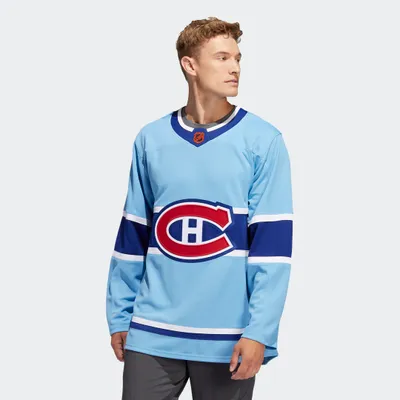 adidas Oilers Authentic Reverse Retro Wordmark Jersey - Blue, Men's Hockey