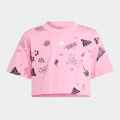 Playera Corta Estampada Brand Love Niños