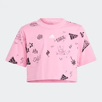 Playera Corta Estampada Brand Love Niños