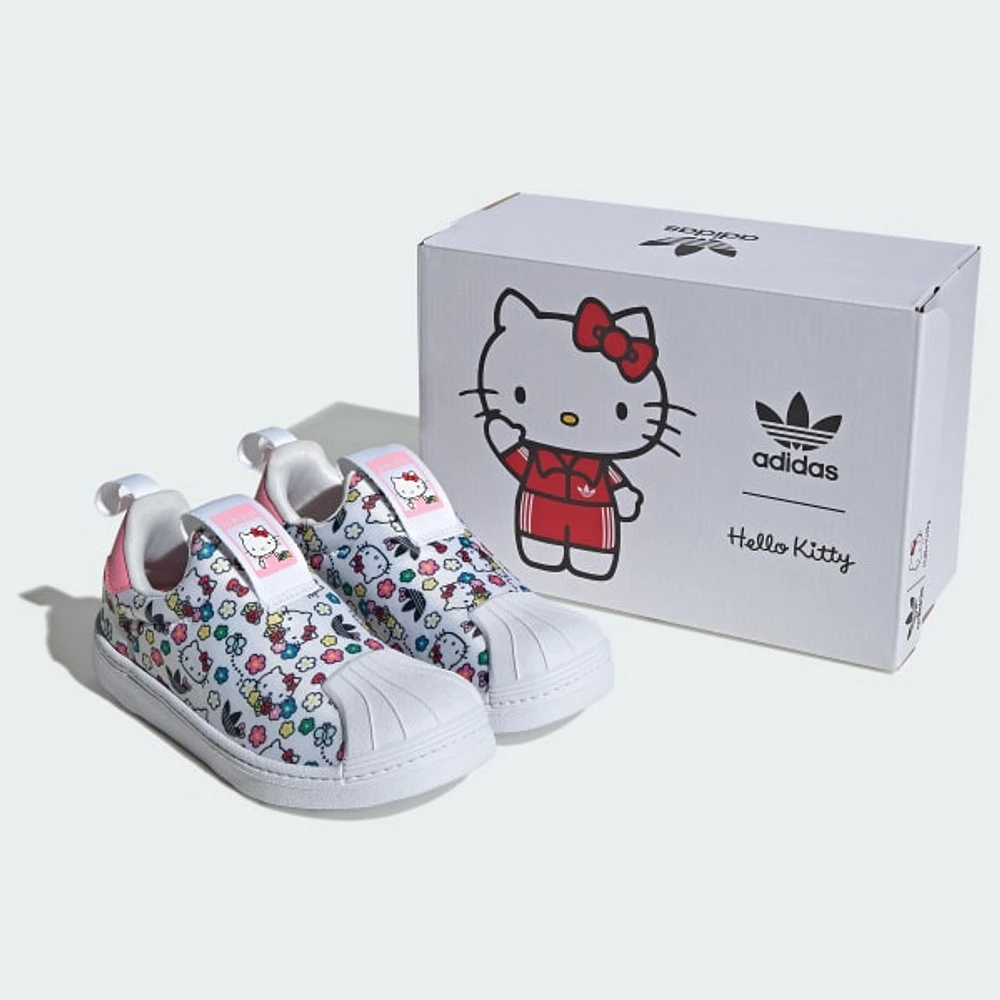 Tenis Superstar 360 adidas Originals x Hello Kitty para Niños