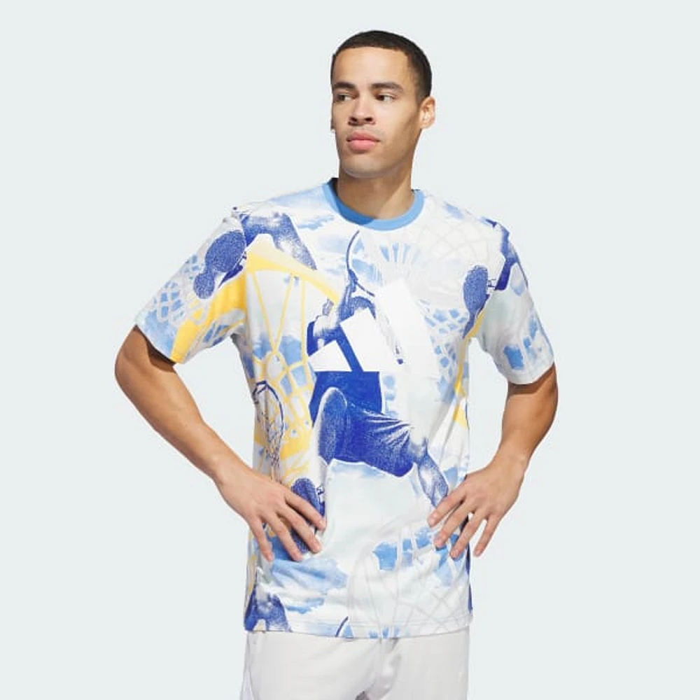 Playera Blue Summer Estampada