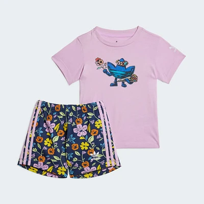 Conjunto Playera Corta Floral