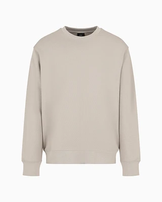 Crewneck sweatshirt with maxi print on the back ASV cotton
