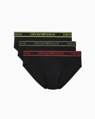 Three-pack of briefs with Core logo waistband