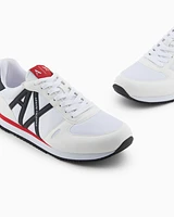 Armani Exchange - Sneakers eco-suede, mesh and nylon, Man, White, Size: