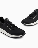 Armani Exchange - Mesh Sock Sneakers, Man, Black, Size: