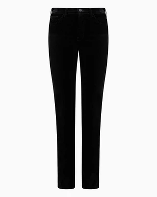 J20 high-waisted stretch-velvet super-skinny leg trousers