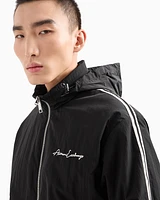 Armani Exchange - Full zip jacket with contrasting bands, Man, Black, Size: