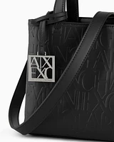 Armani Exchange - Small shopper with handles and shoulder strap, Woman, Black, Size: TU