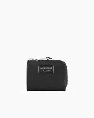 ASV ecological leather zip-around mini wallet