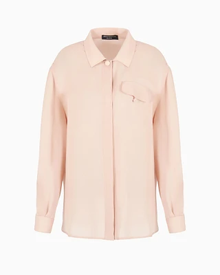 Icon silk double georgette shirt