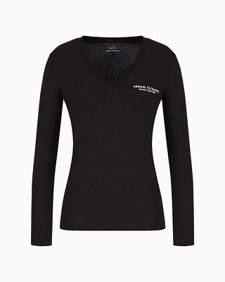 Slim fit long sleeve t-shirt with Milano New York print