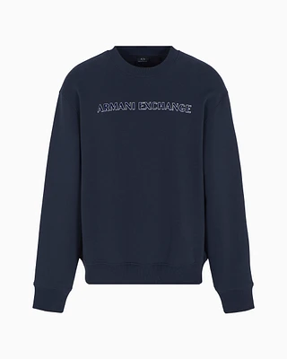 ASV Cotton Lettering Logo Crewneck Sweatshirt