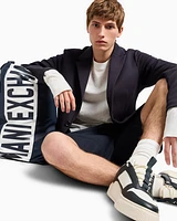 Armani Exchange - ASV Tone-on-tone Logo Crewneck Sweater, Man, White, Size:
