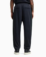 Armani Exchange - Regular fit trousers with contrasting band, Man, Navy Blue, Size: