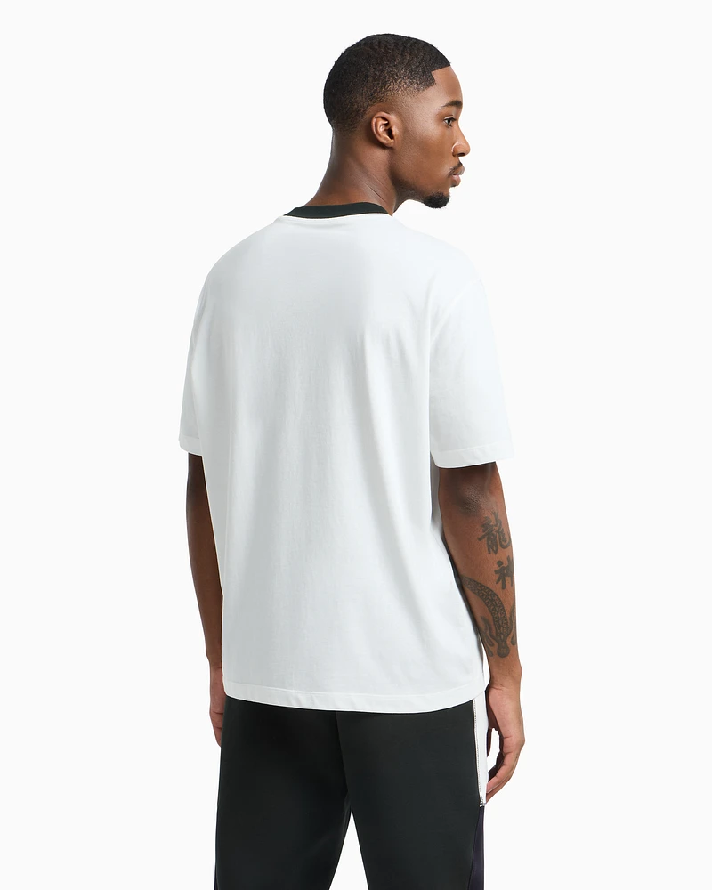 Armani Exchange - Regular fit T-shirt with logo print, Man, White, Size: