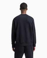 Armani Exchange - Crewneck sweatshirt with logo print on the chest, Man, Navy Blue, Size: