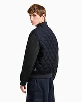 Armani Exchange - Jacket with quilted insert and maxi pockets, Man, Navy Blue, Size: